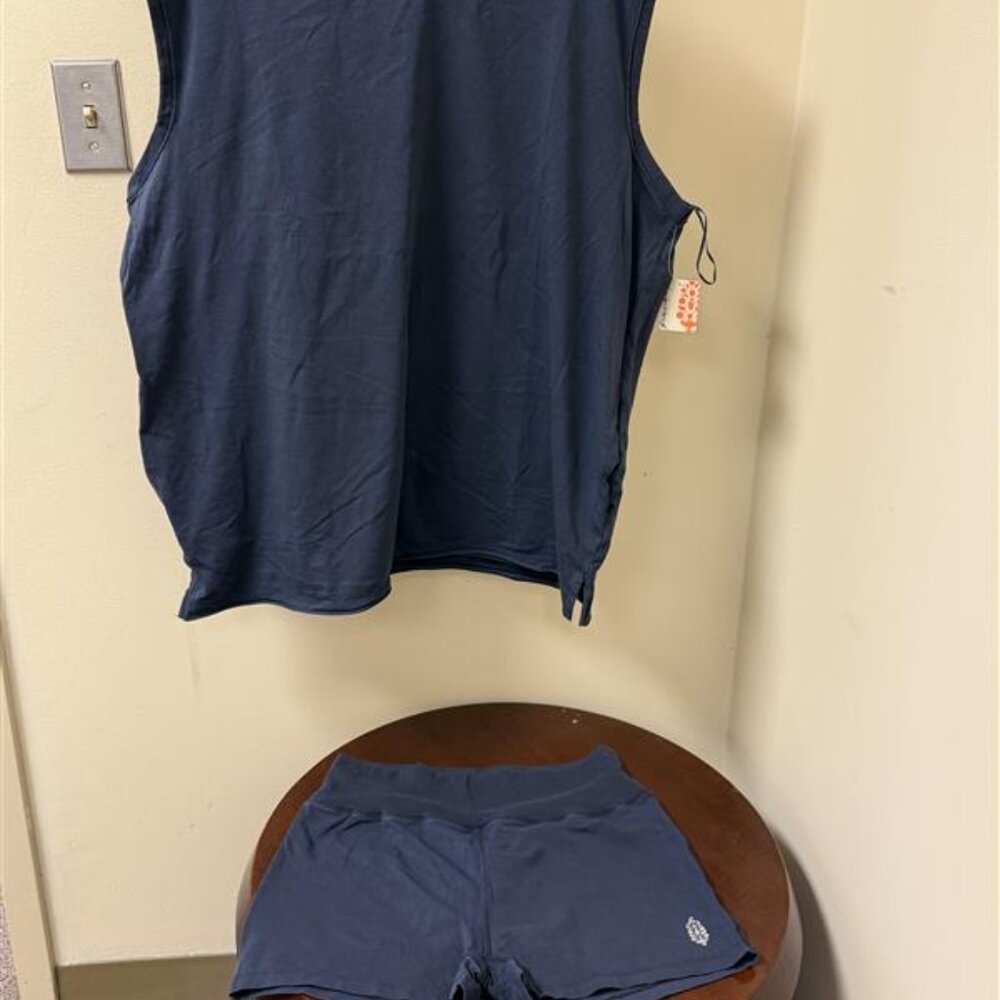 NWT SET navy FP Movement by Free People Navy Tank Top and Shorts